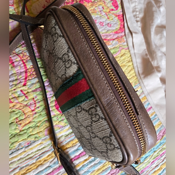 GUCCI Ophidia Gg Supreme Mini Shoulder Bag In Brown - Picture 12 of 15